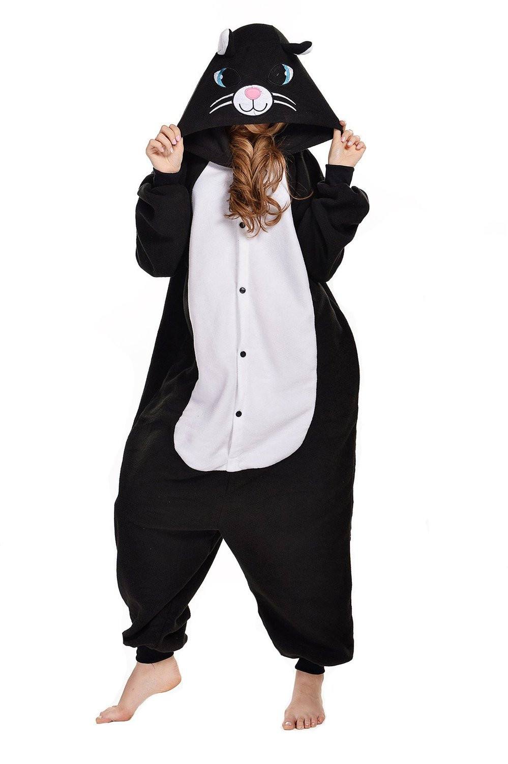 Svart katt - Onesie - pysjn