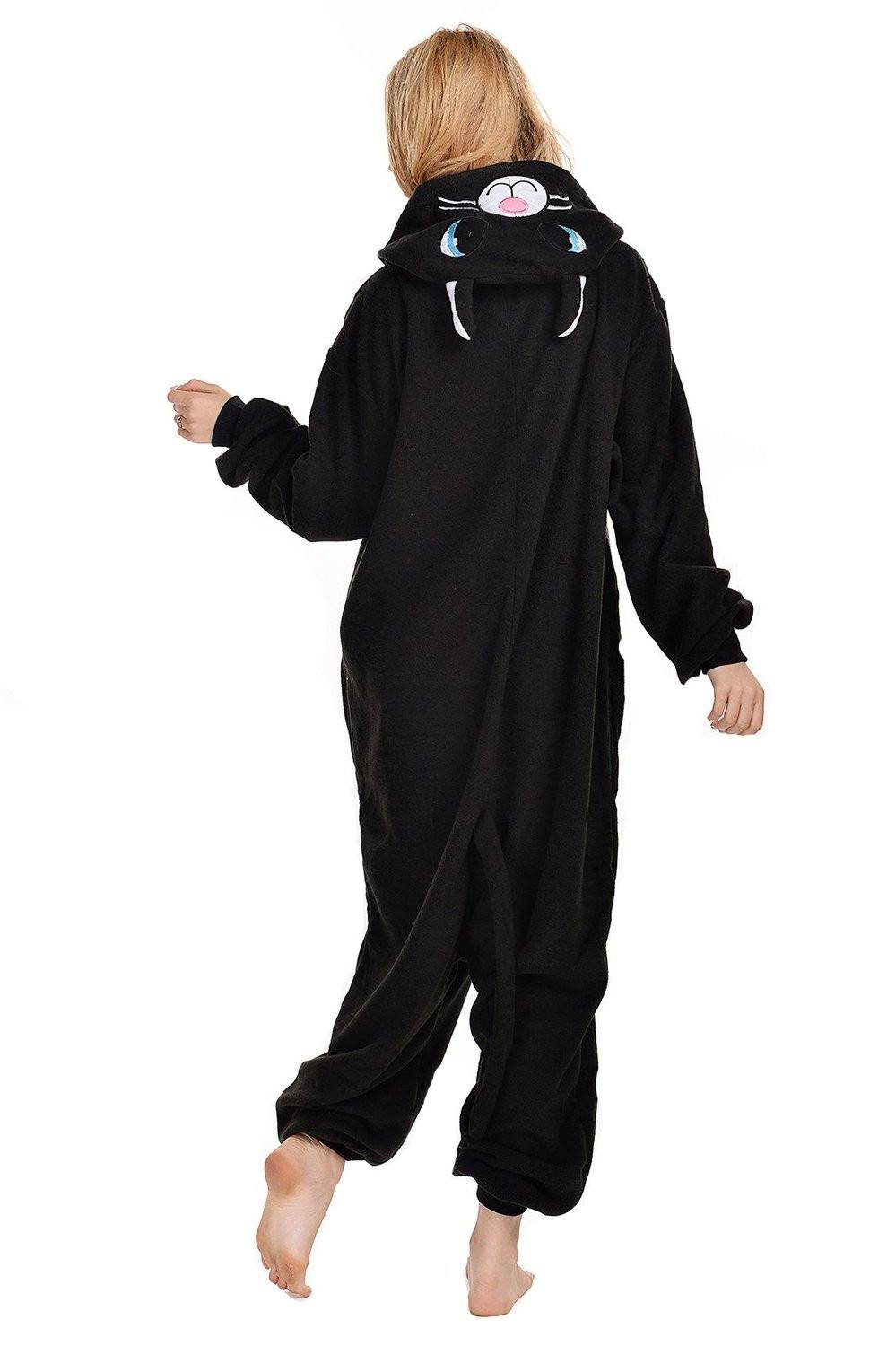 Svart katt - Onesie - pysjn