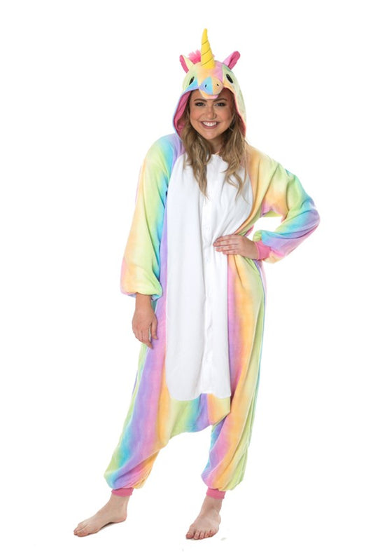 Rainbow Enhjørning - Onesie - pysjn